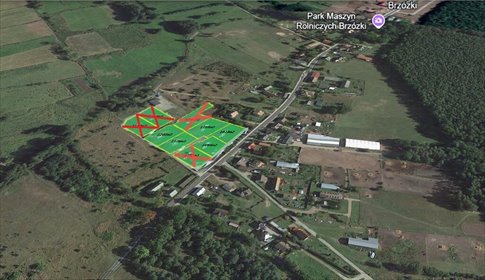 działka na sprzedaż 1253m2 działka Brzózki