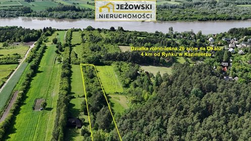 działka na sprzedaż 2575m2 działka Kazimierz Dolny, Okale