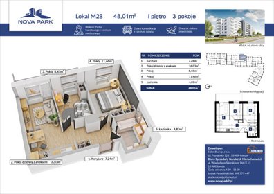 mieszkanie na sprzedaż 48m2 mieszkanie Łomża, Akademicka