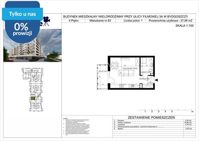 Zapraszam do 27,99 m² mieszkania na Bartodziejach Małych mieszkanie Bydgoszcz, Bartodzieje Małe, Filmowa