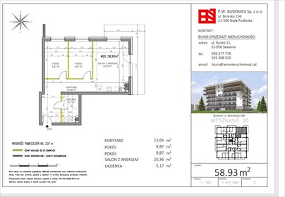 mieszkanie na sprzedaż 59m2 mieszkanie Skawina, Bukowska
