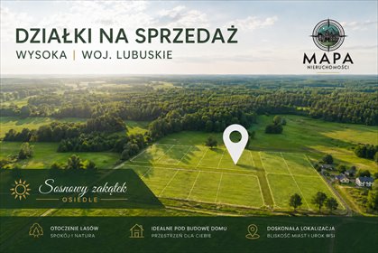 Działka 1017 m² w Wysokiej (spokojna okolica, media) działka Wysoka
