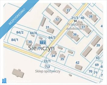 działka na sprzedaż 1143m2 działka Pyrzyce, Siemczyn