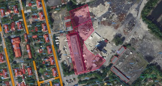 Działka z przemysłowym budynkiem w Katowicach Giszowiec działka Katowice, Giszowiec, Kosmiczna