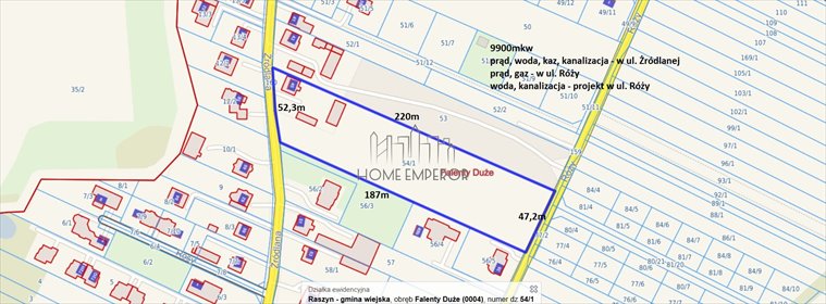 działka na sprzedaż 9900m2 działka Falenty Duże, Źródlana