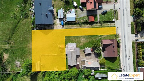 Sprzedam działkę budowlaną 1103 m² z mediami w Zgórsku działka kielecki