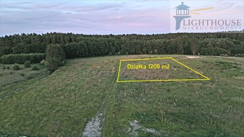 Działka 1208 m² pod dom w Kaczkach, las, media, plan! działka Kaczki, Gdańska