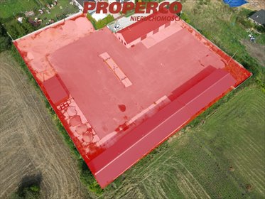 Działka 5457 m² z budynkami i magazynami w Młodzawach działka Młodzawy Duże
