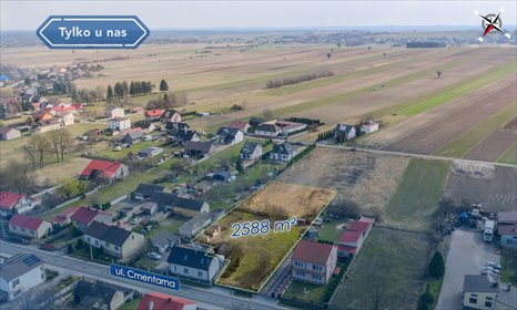 działka na sprzedaż 2588m2 działka Krasice, Cmentarna