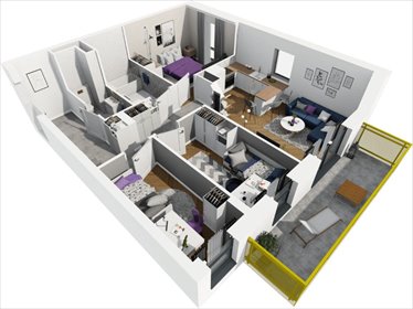 mieszkanie na sprzedaż 62m2 mieszkanie Lublin, Bazylianówka