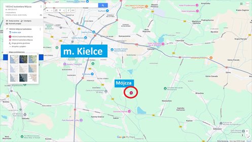 Działka budowlana 1832 m² przy lesie - Mójcza działka Mójcza