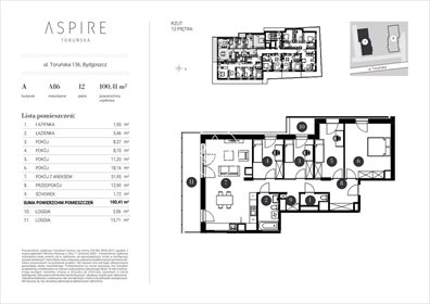 Przestronne 5-pokojowe mieszkanie na sprzedaż, 103,12 m² mieszkanie Bydgoszcz, Toruńska