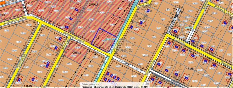 działka na sprzedaż 2095m2 działka Baszkówka, Słoneczna