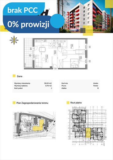 Przestronne 3-pokojowe mieszkanie 60,8 m2 w Solec Kujawski mieszkanie Solec Kujawski, Kujawska