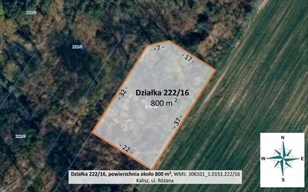 działka na sprzedaż 800m2 działka Kalisz, Szczypiorno, Szczypiornicka