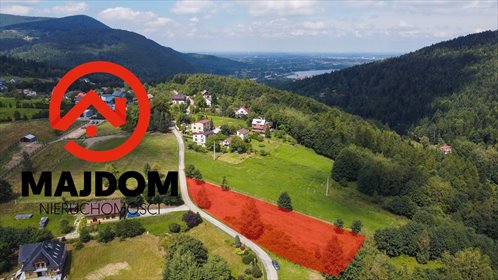Zapraszam do zakupu widokowej działki 1702 m² z mediami działka Porąbka