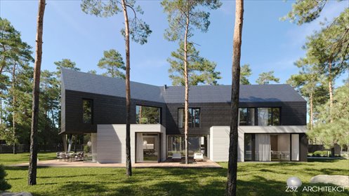 Ekskluzywny dom w Magdalence z unikalną bryłą i panoramicznymi widokami dom Magdalenka, Sosnowa