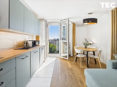 Widok z 13. piętra! 38m2 w centrum Katowic z balkonem mieszkanie Katowice, Śródmieście, Aleja Wojciecha Korfantego