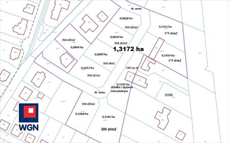 działka na sprzedaż 1581m2 działka Ostrów Wielkopolski, Zębców, Zębcowskiej
