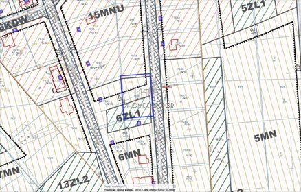 Działka 1342 m² pod zabudowę jednorodzinną, media przy granicy działka Ławki, Czarująca