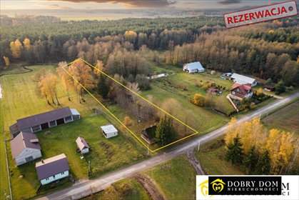 Malownicze siedlisko z drewnianym domem do remontu dom Wiercień