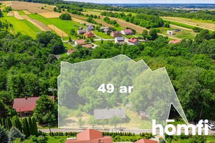 Drewniany dom 69 m² na dużej działce 49 arów - Trzciana dom Trzciana