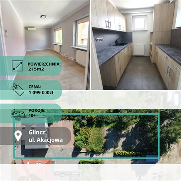 Gotowy budynek pod wynajem lub biura – 215 m² w Glincz lokal użytkowy Glincz, Akacjowa