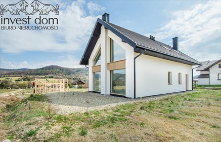 Nowoczesny dom z antresolą i kominkiem w Wysowa-Zdrój dom Wysowa-Zdrój