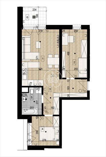 mieszkanie na sprzedaż 56m2 mieszkanie Bydgoszcz, Okole, Grunwaldzka