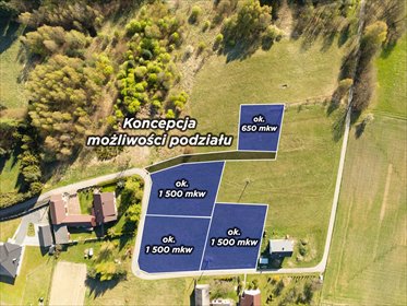 Przestronna działka 6 000 m² z mediami i widokami. działka Domaniewice