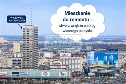 Sprzedam mieszkanie 37 m² z potencjałem na 3 pokoje w centrum Warszawy mieszkanie Warszawa, Śródmieście