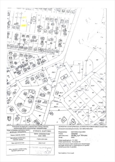 działka na sprzedaż 1183m2 działka Biskupiec, Kombatantów