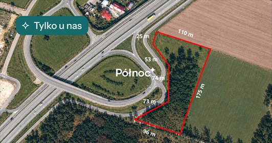 Sprzedam dużą działkę inwestycyjną 12 600 m² przy S8 działka Jakubów