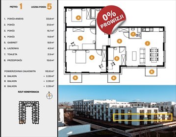 mieszkanie na sprzedaż 115m2 mieszkanie Kraków, Bronowice, Bronowice, Na Błonie