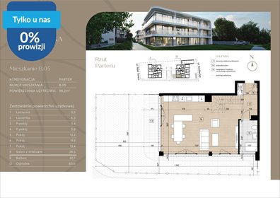 Dwupoziomowy apartament 98m² z ogrodem i smart technologią mieszkanie Bydgoszcz, Czyżkówko, Siedlecka