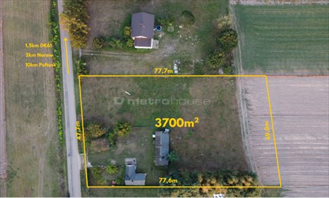 działka na sprzedaż 3700m2 działka Zaborze