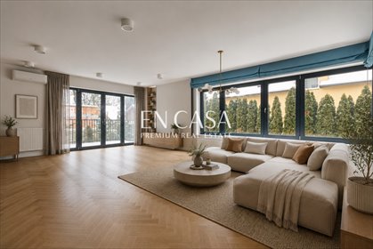 Ekskluzywny bliźniak w Wilanowie – 402 m2, ogród, garaż dom Warszawa, Wilanów, Łowcza