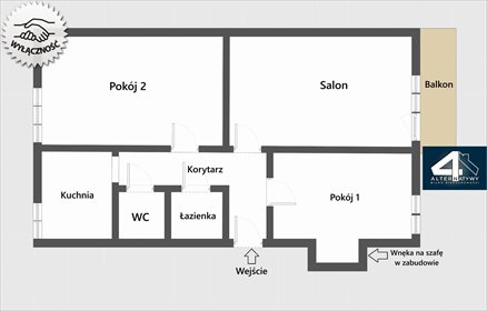 Przestronne 3-pokojowe mieszkanie z pięknym widokiem na miasto mieszkanie Łódź, Piekarska