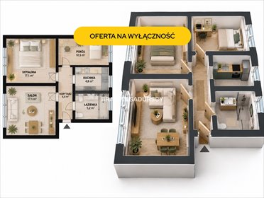 Zapraszam do remontu 3-pokojowego mieszkania 62 m² z garażem w centrum Krakowa mieszkanie Kraków, Krowodrza, Śląska