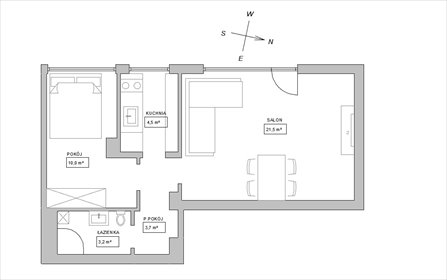 mieszkanie na sprzedaż 43m2 mieszkanie Kraków, Prądnik Czerwony, Wieczysta, Meissnera