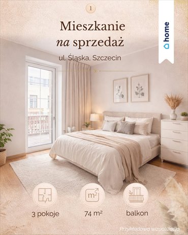 mieszkanie na sprzedaż 74m2 mieszkanie Szczecin, Centrum, Śląska