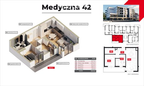 mieszkanie na sprzedaż 51m2 mieszkanie Piła, Górne, Medyczna