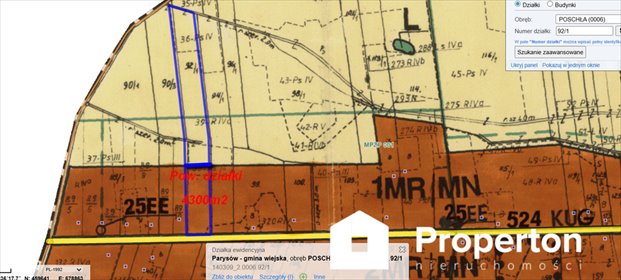 działka na sprzedaż 4300m2 działka Poschła