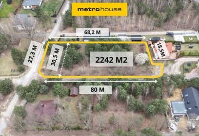 działka na sprzedaż 2242m2 działka Dąbrowa Chotomowska, Botaniczna