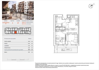 Do sprzedania przestronne 2-pokojowe mieszkanie 35,31 m² w Bielawach mieszkanie Bydgoszcz, Bielawy, Jana Karola Chodkiewicza