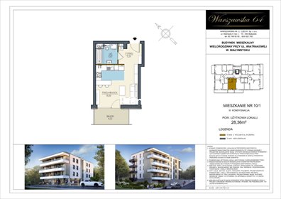 mieszkanie na sprzedaż 28m2 mieszkanie Białystok, Antoniuk, Wiatrakowa