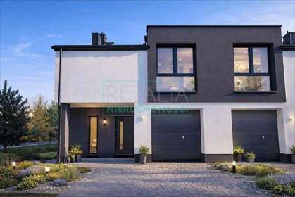 Nowoczesny dom bliźniak z garażem, 132 m2, Milanówek dom Milanówek