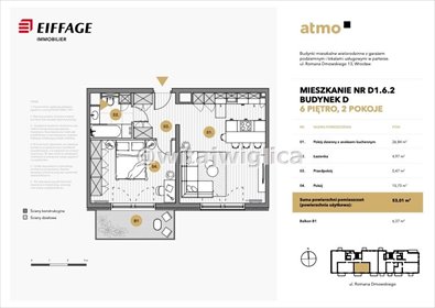 mieszkanie na sprzedaż 53m2 mieszkanie Wrocław, Dmowskiego