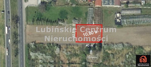 działka na sprzedaż 1080m2 działka Lubin