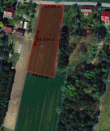 działka na sprzedaż 2737m2 działka Malenie